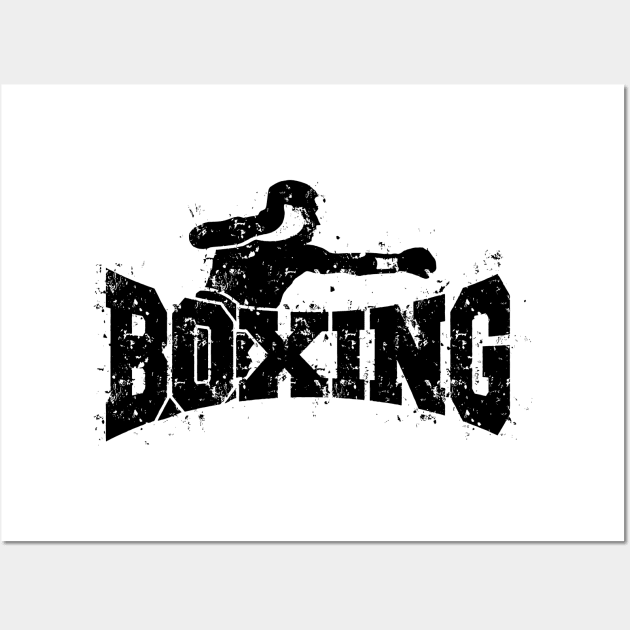 Boxing with Boxer - Vintage Fight Shirt Wall Art by Nowhereman78